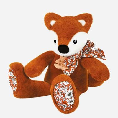 Plush Histoire d'Ours Renard Fox Baby Lovey Plush Stuffed Animal Toy 10" Floral Bow