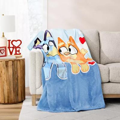 BLuey & Bingo "Love Bugs" Valentine Licensed Silk Touch Throw, 60" x 70"