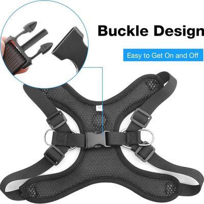 Size Medium Black Adjustable Dog Harness & Leash Set No Pull, Step in Escape Proof & Reflective w/Leash