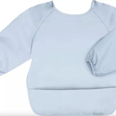 Willow + Sim Long Sleeve Washable Baby Bob w/Food Catcher in Cloud Blue