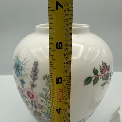 Aynsley “Wild Tudor” Jar with Lid and Dish