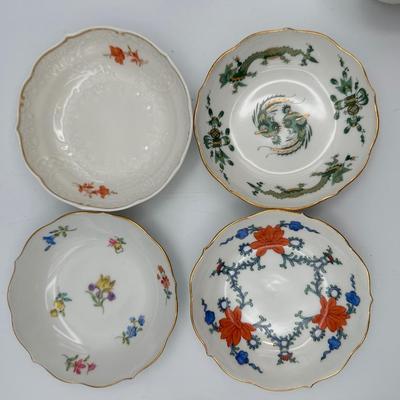 Assortment of MEISSEN Porcelain Tea Teacups with Teapot