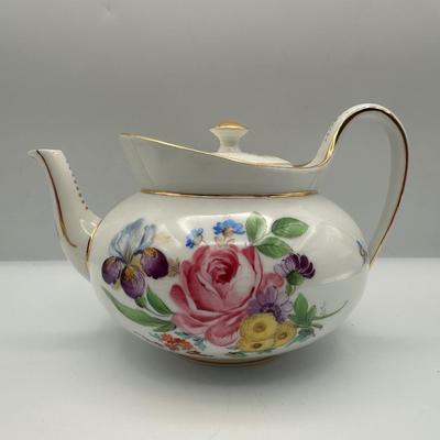 Assortment of MEISSEN Porcelain Tea Teacups with Teapot