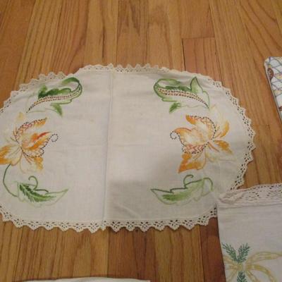 Some Hand Made Hand Stitched Runners & Tablecloths