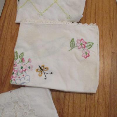 Some Hand Made Hand Stitched Runners & Tablecloths