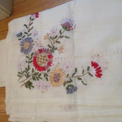 Some Hand Made Hand Stitched Runners & Tablecloths