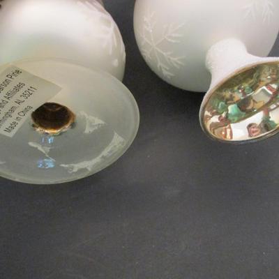 Snowmen Glass Christmas Toppers