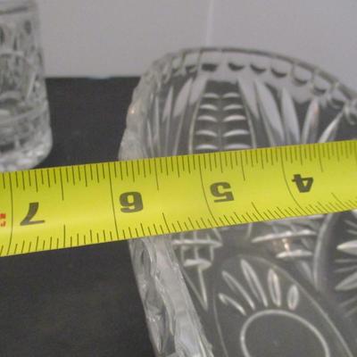 Crystal Bowl Biscuit Jar & Shannon Crystal Ireland Bowl