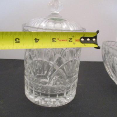 Crystal Bowl Biscuit Jar & Shannon Crystal Ireland Bowl