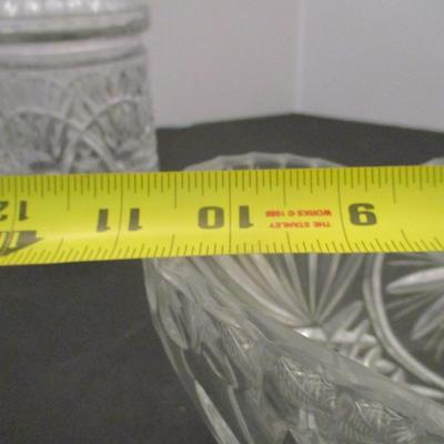 Crystal Bowl Biscuit Jar & Shannon Crystal Ireland Bowl