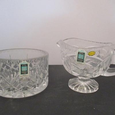 Avitra Crystal Candy Dish & Gravy Boat
