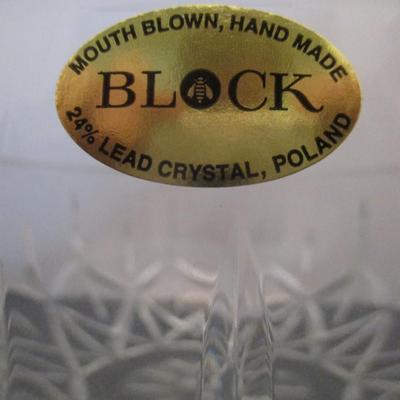 Block Mouth Blown Hand Made 24% Lead Crystal Bowl Biscuit Jar