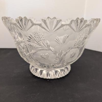 Crystal Etched Strawberry Pitcher Shannon Designs Of Ireland Leaded Crystal Floral Fruit Salad Bowl