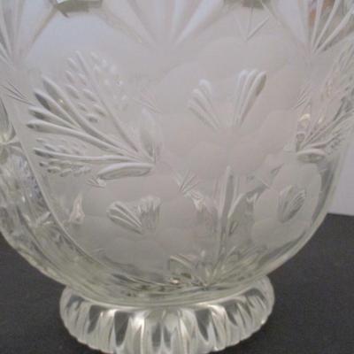Crystal Etched Strawberry Pitcher Shannon Designs Of Ireland Leaded Crystal Floral Fruit Salad Bowl