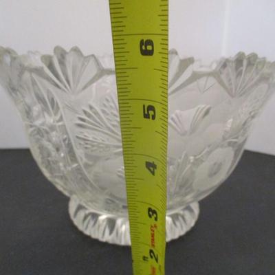 Crystal Etched Strawberry Pitcher Shannon Designs Of Ireland Leaded Crystal Floral Fruit Salad Bowl