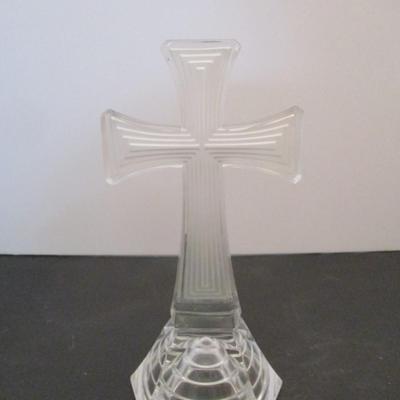 Lead Crystal Glass Cross 8 1/4" Tall