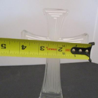 Lead Crystal Glass Cross 8 1/4" Tall