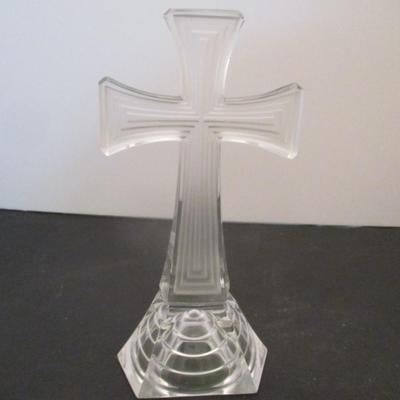 Lead Crystal Glass Cross 8 1/4" Tall