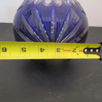 Bohemian Cut Blue Crystal Bowl