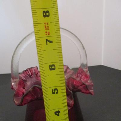 Fenton Art Glass Country Cranberry Basket