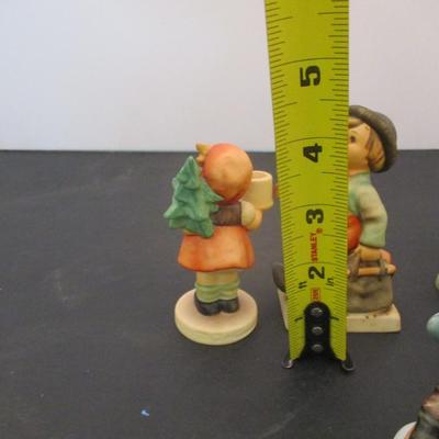 W Germany Hummel Figurine Boy Umbrella Boy & Hummel Girl With Advent Candle