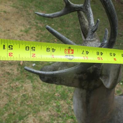 Solid Concrete Heavy Yard Buck UPDATE: Two people were able to move the buck to the back yard