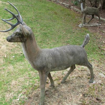 Solid Concrete Heavy Yard Buck UPDATE: Two people were able to move the buck to the back yard
