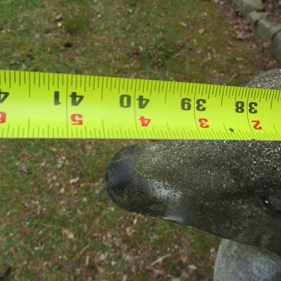 Solid Concrete Heavy Yard Doe UPDATE: Two people were able to move the buck to the back yard