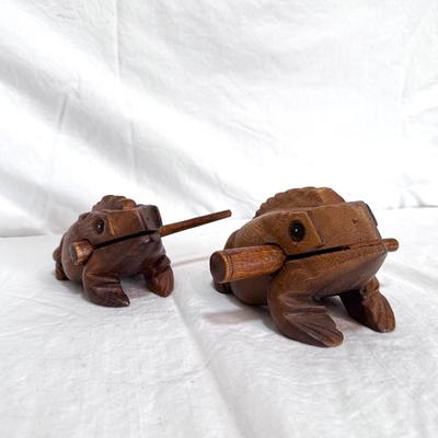 Two Wooden Frog Percussion Rasps (LR-DZ)