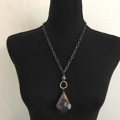 L & F Crystal chandelier pendant necklace