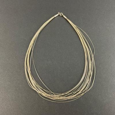 -47- SILVER | Sterling Multi-Strand Necklace | Marked