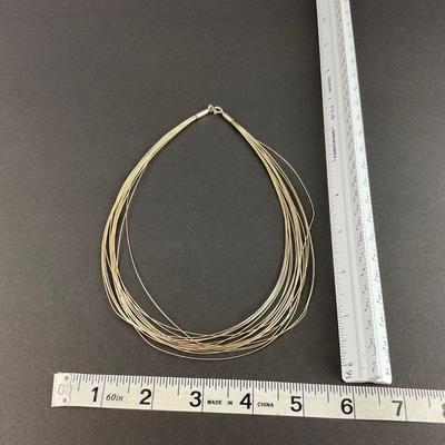 -47- SILVER | Sterling Multi-Strand Necklace | Marked