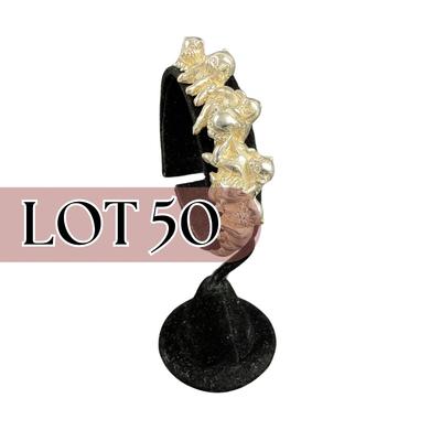 -50- SILVER | Sterling Kabana Cats Bracelet | Marked