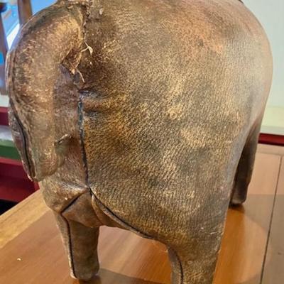 Vintage Abercrombie & Fitch Leather Pig Foot Stool