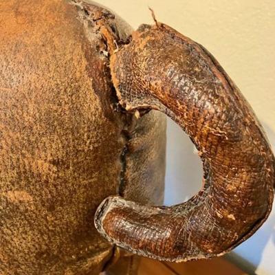 Vintage Abercrombie & Fitch Leather Pig Foot Stool