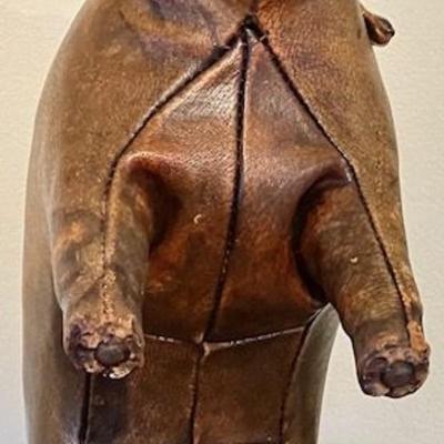 Vintage Abercrombie & Fitch Leather Pig Foot Stool
