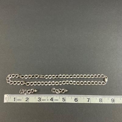 -51- SILVER | Sterling Silver Necklace & Earrings Set | Marked
