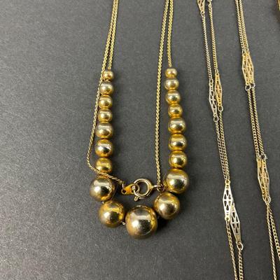 -54- COSTUME | Gold Tone Necklaces