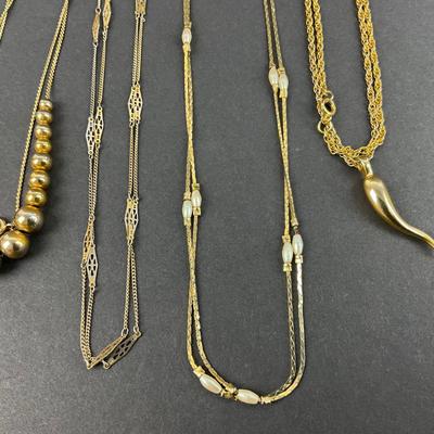 -54- COSTUME | Gold Tone Necklaces