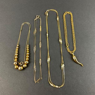 -54- COSTUME | Gold Tone Necklaces