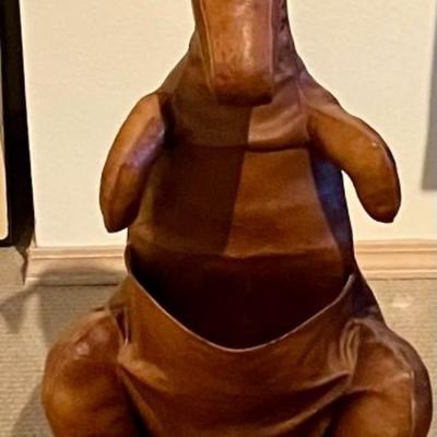 Vintage Abercrombie & Fitch Leather Kangaroo Magazine Rack