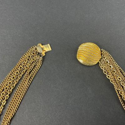 -56- COSTUME | Unmarked Gold Tone Necklaces