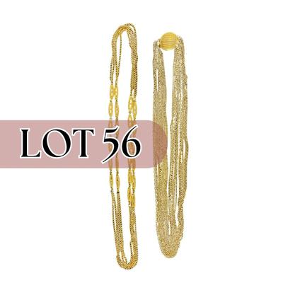 -56- COSTUME | Unmarked Gold Tone Necklaces
