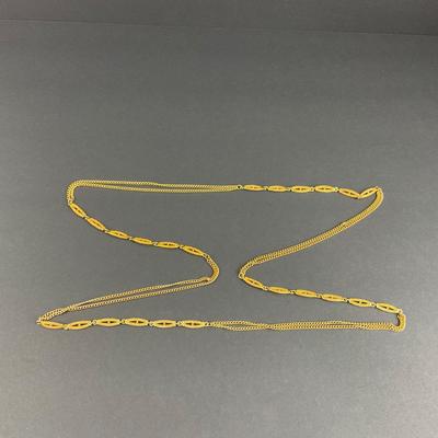 -56- COSTUME | Unmarked Gold Tone Necklaces