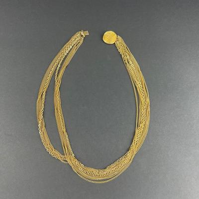 -56- COSTUME | Unmarked Gold Tone Necklaces