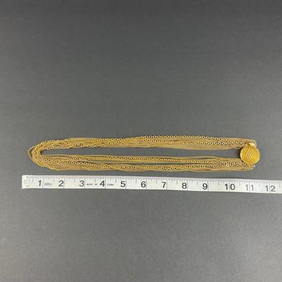 -56- COSTUME | Unmarked Gold Tone Necklaces