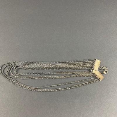 -58- JEWELRY | Unique Metal Multi Strand Necklace