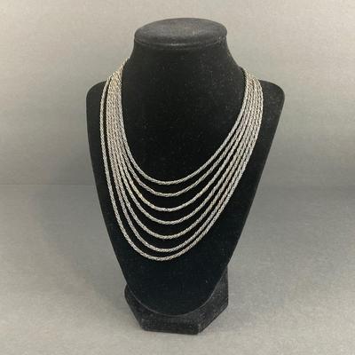-58- JEWELRY | Unique Metal Multi Strand Necklace
