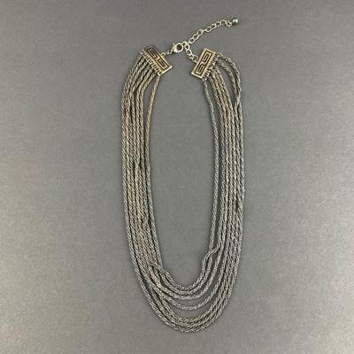 -58- JEWELRY | Unique Metal Multi Strand Necklace