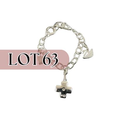 -63- SWAROVSKI | Dorinda Charm Bracelet Stainless Steel | Marked